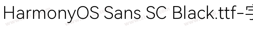 HarmonyOS Sans SC Black.ttf字体转换